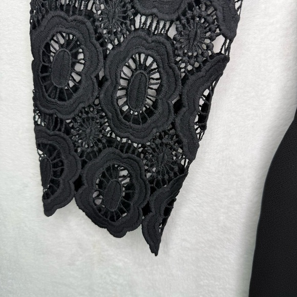 Eloquii Black Long Sleeve Lace Bodice Wide Leg Jumpsuit Size 18 NWT Elegant - Picture 9 of 12